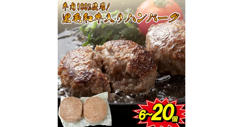 【ふるさと納税】 牛100％ 黒毛和牛入り 肉汁溢れる ハンバーグ ステーキ 選べる個数 SF087-0 120g お試し 6個 20個 【福岡県 須恵町】