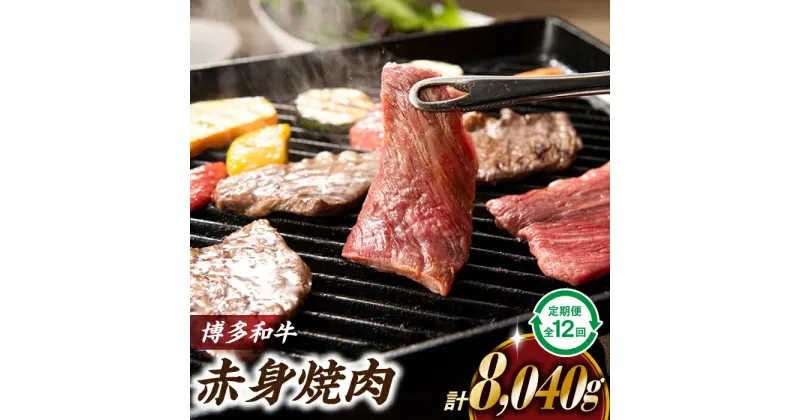 【ふるさと納税】博多和牛赤身焼き肉（定期便：全12回）.K036