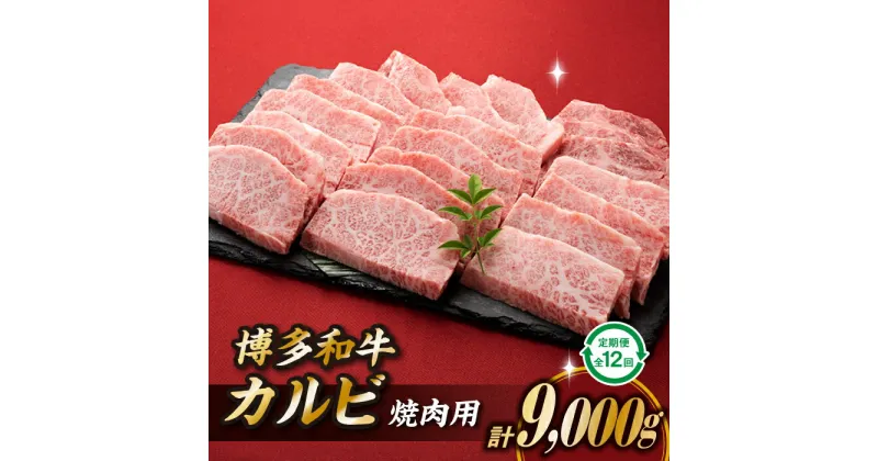 【ふるさと納税】博多和牛カルビ焼肉（定期便：全12回）.K037