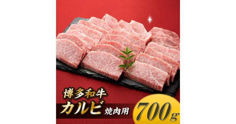 【ふるさと納税】博多和牛カルビ焼肉（約700グラム） 国産 黒毛和牛.AD117