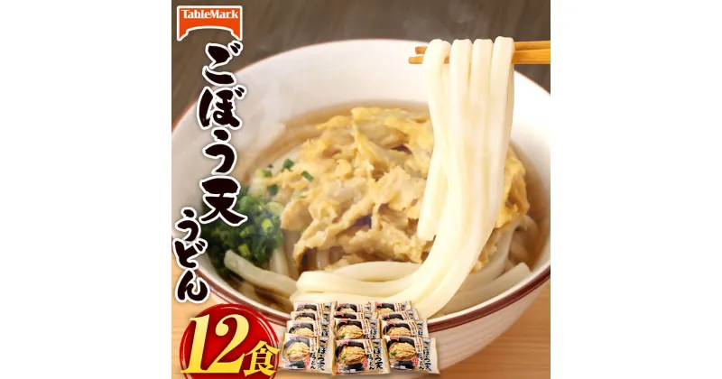 【ふるさと納税】カトキチ 具付き！ごぼう天うどん 合計12食 12袋 国産ごぼう 冷凍うどん 麺類 うどん 冷凍 送料無料