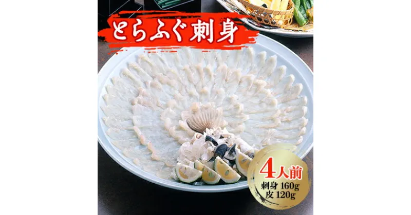 【ふるさと納税】とらふぐ刺身4人前　芦屋老舗鮮魚店「魚力水産」謹製　菊盛り一尺大皿(30cm)【配送不可地域：離島】【1098557】