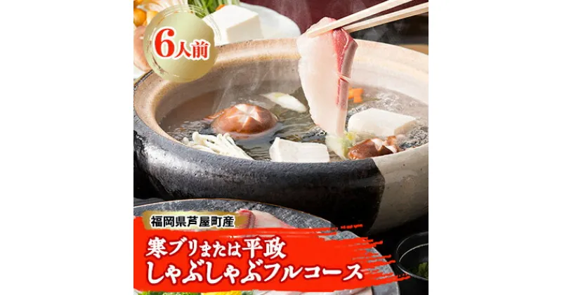 【ふるさと納税】九州産　寒ブリ平政しゃぶしゃぶ鍋6人前フルコース　芦屋の漁師が獲り、老舗鮮魚店が捌きます(芦屋町)【配送不可地域：離島】【1104903】