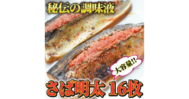 【ふるさと納税】さば明太16枚　秘伝の辛子明太子液たれ仕込み　福岡県の魚市場仲買が選んだ珍味【配送不可地域：離島】【1284256】