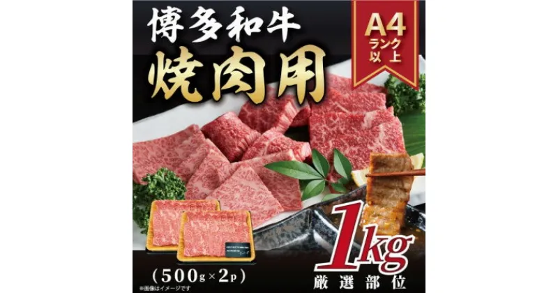 【ふるさと納税】【A4～A5】博多和牛焼肉用　1kg(500g×2p)(水巻町)【配送不可地域：離島】【1524695】