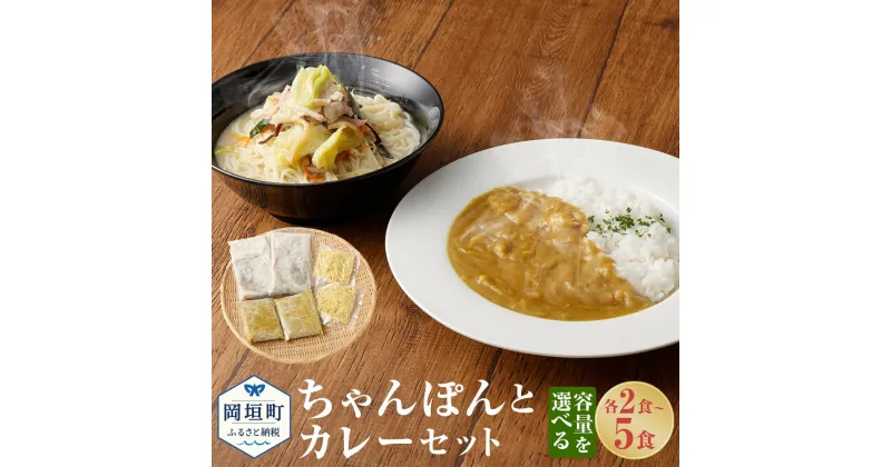 【ふるさと納税】＜選べる＞ちゃんぽんとカレー 各2～5食 2～5人前 ちゃんぽん カレー セット 総菜 細麺 蒸し麺 コクのあるスープ 昔懐かしいカレー ちゃんぽんの松露 ちゃんぽん専門店 開業50年 冷凍 送料無料