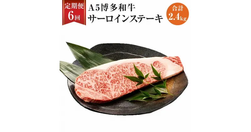 【ふるさと納税】【6ヶ月定期便】 福岡県産 A5 博多和牛 サーロインステーキ 合計2.4kg 200g×2枚×6回 肉 お肉 冷凍 定期便 6回 送料無料