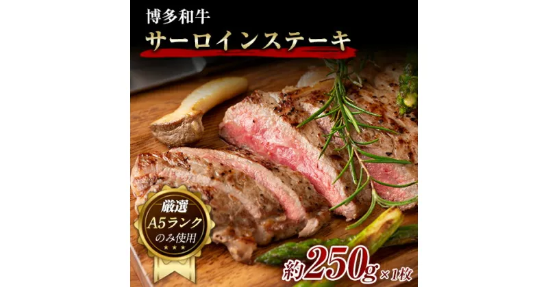 【ふるさと納税】博多和牛サーロインステーキ 250g (250g×1枚)《30日以内に出荷予定(土日祝除く)》小竹町 博多和牛 株式会社MEAT PLUS 牛肉 サーロイン A5ランク のみ使用 厳選