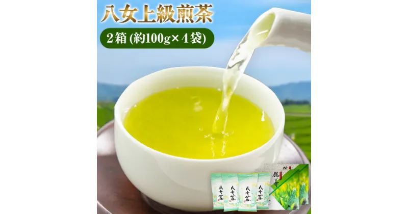 【ふるさと納税】八女上級煎茶 2箱 約100g×4袋 福岡県 鞍手郡 小竹町《30日以内に出荷予定(土日祝除く)》 送料無料