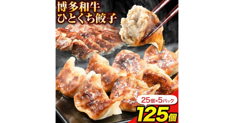 【ふるさと納税】餃子 一口餃子 ひとくち 博多和牛 冷凍 25個 × 5パック 125個 清柳食産《30日以内に出荷予定(土日祝除く)》九州産 牛 肉 送料無料 冷凍 鞍手郡 小竹町 牛肉 肉料理 和牛 博多和牛 揚げ餃子 水餃子