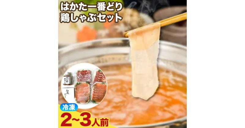 【ふるさと納税】はかた一番どり鶏しゃぶセット 2～3人前 もも肉 むね肉 各200g ぽん酢 だし付き 朝ごはん本舗《60日以内に出荷予定(土日祝除く)》福岡県 鞍手郡 小竹町 肉 とり肉 鶏 はかた一番どり 鶏しゃぶ しゃぶしゃぶ ももスライス むねスライス ポン酢 和風だし