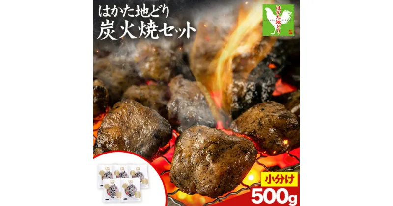 【ふるさと納税】はかた 地どり 炭火焼 セット 500g 株式会社MEAT PLUS《30日以内に出荷予定(土日祝除く)》福岡県 鞍手郡 小竹町 地鶏 はかた地どり 焼き鳥 おかず 惣菜 鶏 鶏肉