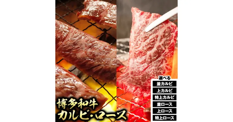 【ふるさと納税】博多和牛 カルビ ロース 500g 選べる 並 上 特上 株式会社寛大グループ《30日以内に出荷予定(土日祝除く)》カルビ ロース 肉 福岡県 小竹町 にく