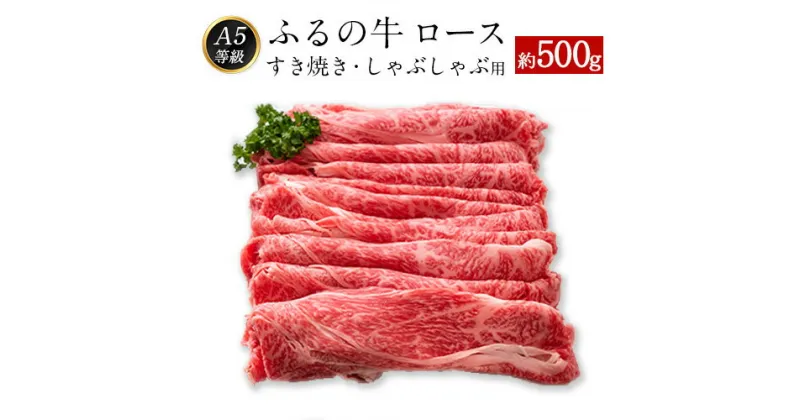 【ふるさと納税】ふるの牛（黒毛和牛）ロースすき焼き・しゃぶしゃぶ用 500g A5 有限会社ふるの《30日以内に順次出荷(土日祝除く)》