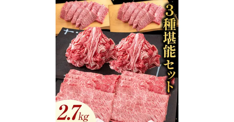 【ふるさと納税】博多和牛 3種堪能セット 2.7kg 計6パック 株式会社エム・ケイ食品《30日以内に順次出荷(土日祝除く)》