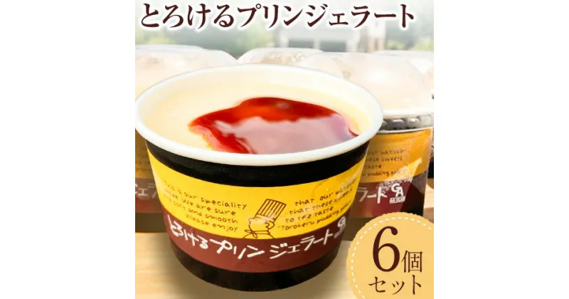 【ふるさと納税】とろけるプリンジェラート 90ml×6個 グローバルアリーナ 《45日以内に順次出荷(土日祝除く)》 福岡県 鞍手郡 鞍手町 プリン ジェラート GA倶楽部 デザート 味宝卵 お菓子 スイーツ 冷凍