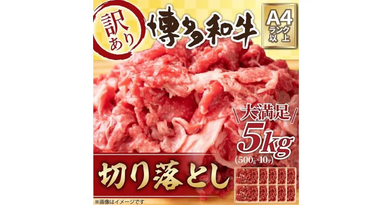 【ふるさと納税】訳アリ！博多和牛 切り落とし 5kg ( 500g×10パック ) | 楽天ふるさと 納税 お取り寄せグルメ 取り寄せ グルメ 食品 お取り寄せ 肉 お肉 にく 博多和牛 訳あり 食品 人気 おすすめ 冷凍 送料無料