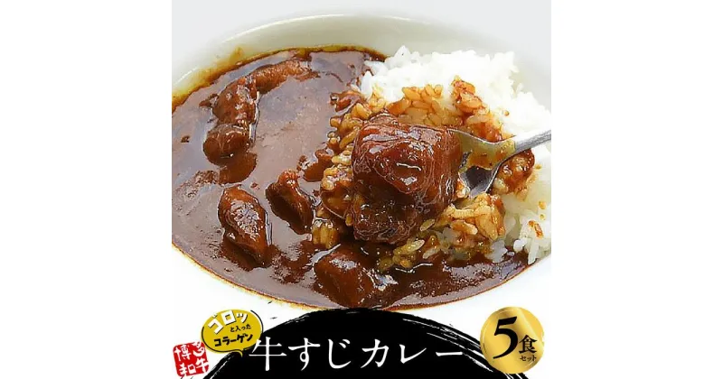 【ふるさと納税】ゴロッ!と入ったコラーゲン博多和牛すじカレー5食セット(筑前町) | 食品 加工食品 人気 おすすめ 送料無料