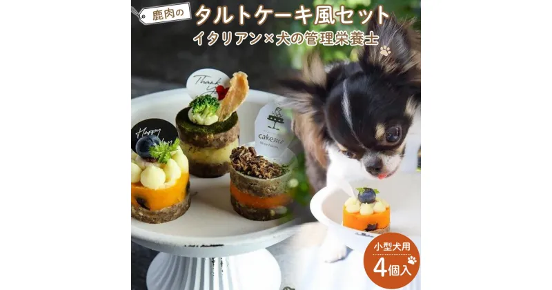 【ふるさと納税】ペットフード(犬のおやつ)　小型犬用鹿肉のタルトケーキ風セット | ペット 犬 ドッグフード ドッグ いぬ 小型犬 愛犬 愛犬家 ケーキ タルト おやつ 手作り 栄養 犬用 福岡県 筑前町 ふるさと納税 送料無料