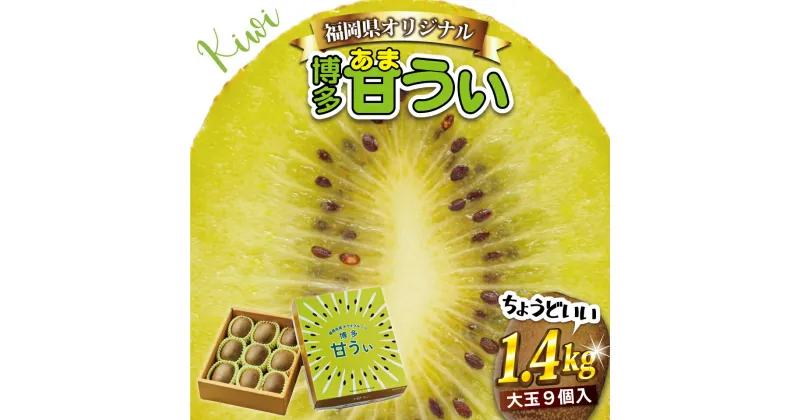 【ふるさと納税】【 福岡県産 】キウイフルーツ 「 博多甘うぃ 」 化粧箱 入り 約1.4kg キウイ フルーツ 福岡 福岡県 東峰 ギフト 果物 　2J9