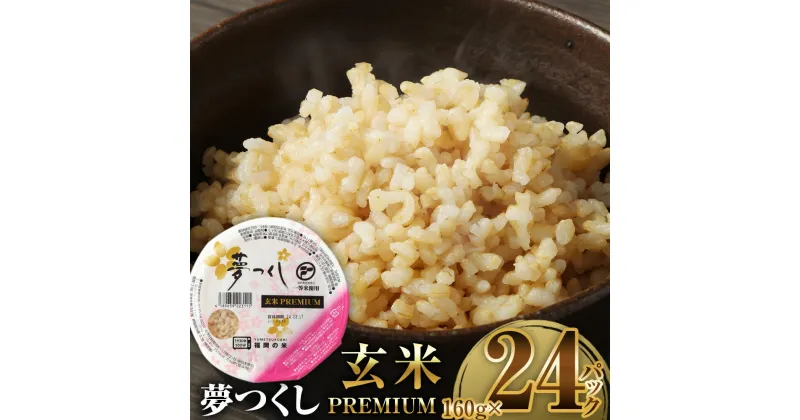 【ふるさと納税】夢つくし 玄米 PREMIUMパック 160g×24パック 合計3.84kg 米 お米 玄米 パックごはん ご飯パック 国産 九州 福岡県 大刀洗町 送料無料