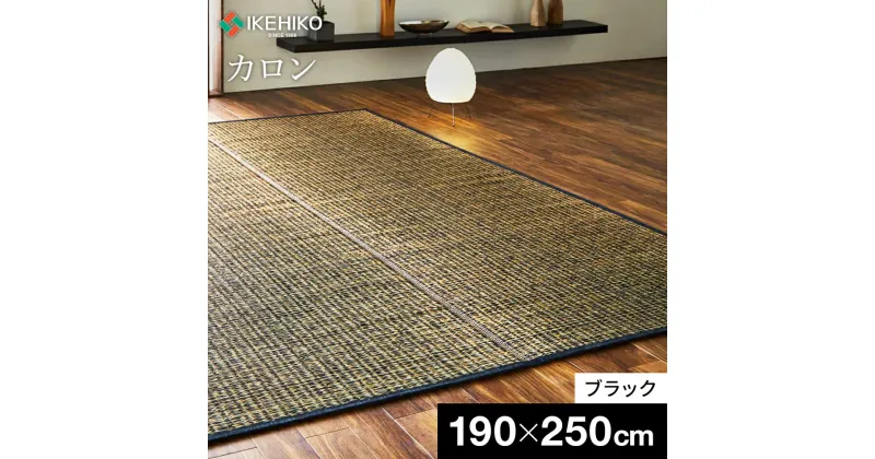 【ふるさと納税】 い草 カロン カーペット 畳 ラグ 敷物 床敷 約190×250cm 色 ブラック シンプル モダン おしゃれ アジアン アジア いぐさ おすすめ 福岡県 大木町 株式会社イケヒコ・コーポレーション AA220