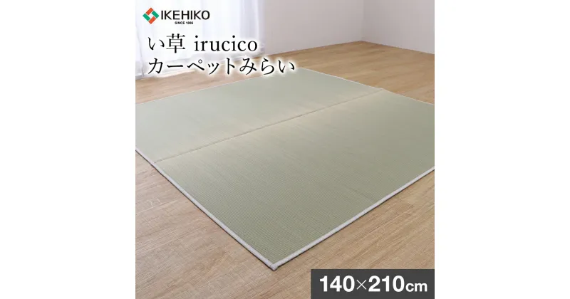 【ふるさと納税】い草irucicoカーペットみらい140×210cm おすすめ 福岡県 大木町 株式会社イケヒコ・コーポレーション AA337