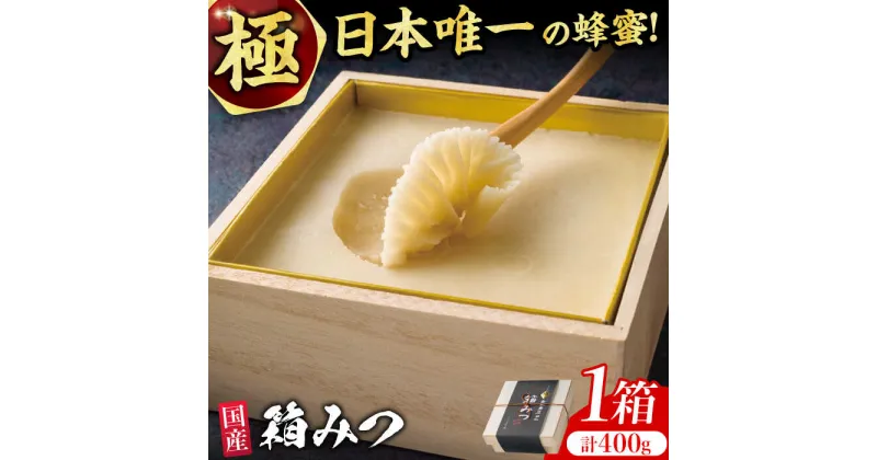 【ふるさと納税】【先行受付 令和6年12月より発送】極箱みつ 400g 蜂蜜 はちみつ ハチミツ 広川町 / 株式会社九州蜂の子本舗[AFAI010]