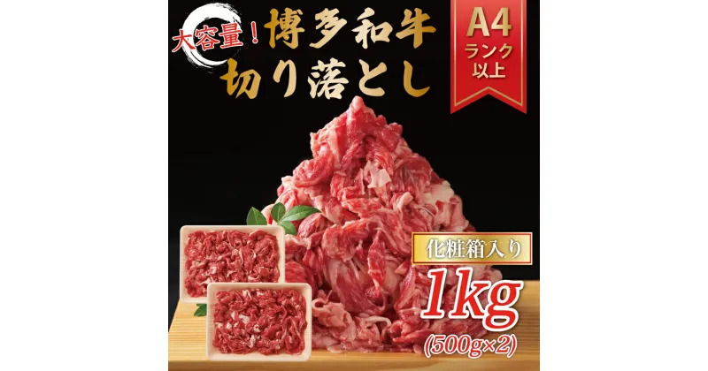 【ふるさと納税】博多和牛切り落とし 1kg(500g×2p) [a0142] 株式会社Meat Plus ※配送不可：離島【返礼品】添田町 ふるさと納税