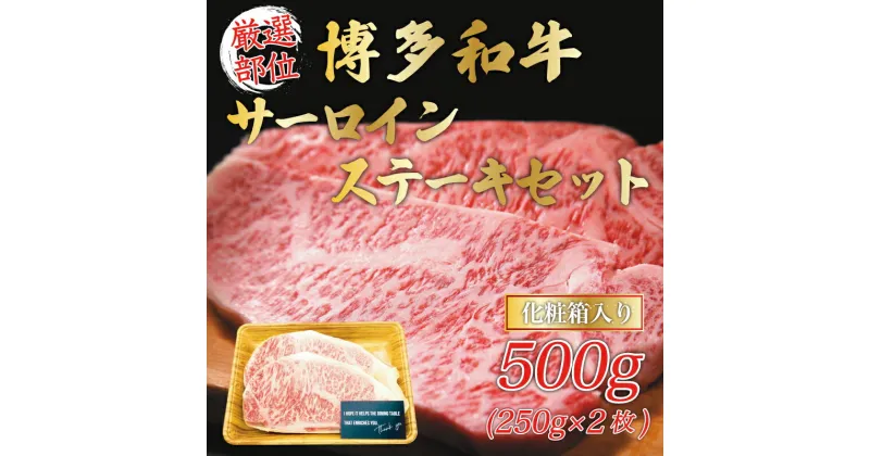 【ふるさと納税】博多和牛サーロインステーキセット 500g(250g×2枚) [a9079] 株式会社Meat Plus ※配送不可：離島【返礼品】添田町 ふるさと納税