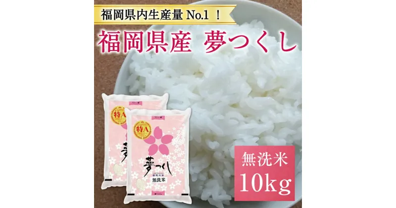 【ふるさと納税】令和6年産 福岡県産夢つくし無洗米10kg(5kg×2) [a8194] 株式会社 藤食糧 【返礼品】添田町 ふるさと納税