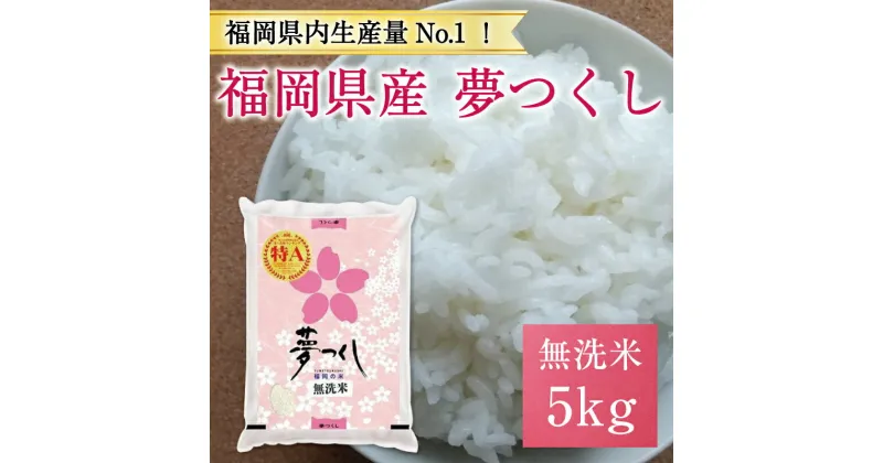 【ふるさと納税】令和6年産 福岡県産夢つくし無洗米5kg(5kg×1) [a8193] 株式会社 藤食糧 【返礼品】添田町 ふるさと納税