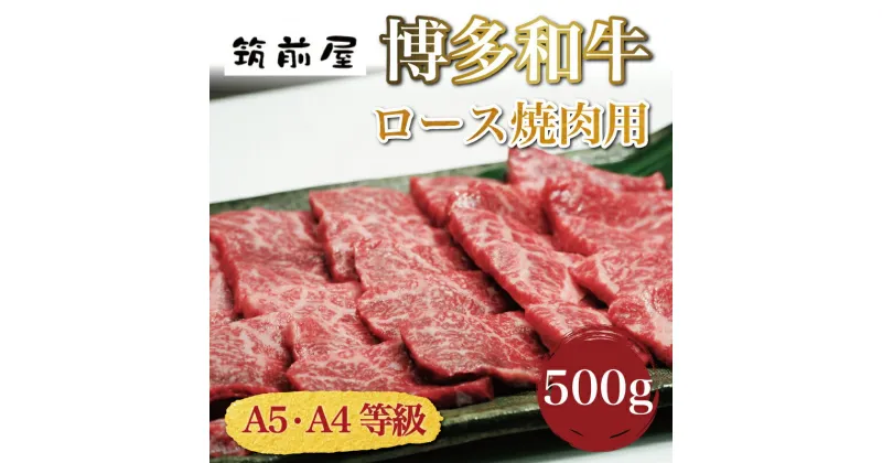 【ふるさと納税】A5 A4 等級使用 博多和牛 ロース 焼肉用 500g [a9189] 株式会社チクゼンヤ ※配送不可：離島【返礼品】添田町 ふるさと納税