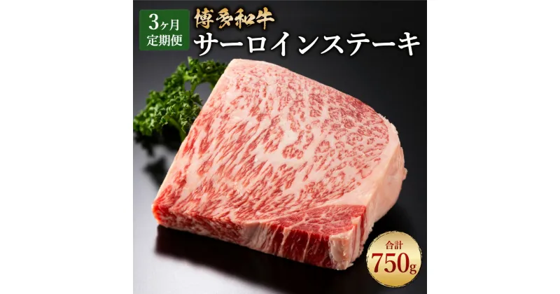 【ふるさと納税】【3回定期便】サーロインステーキ 250g×1枚×3回 総合計750g 博多和牛 黒毛和牛 和牛 牛肉 肉 サーロイン ステーキ 国産 冷凍発送 送料無料