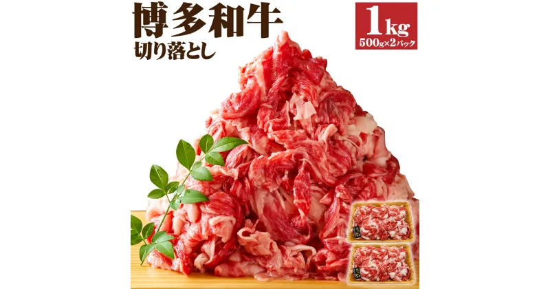 【ふるさと納税】博多和牛 切り落とし 合計1,000g (500g×2パック) 1kg 黒毛和牛 牛肉 和牛 切落し 牛肩 バラ 冷凍 国産 九州産 福岡県産 送料無料