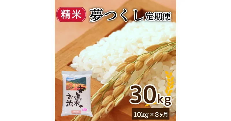 【ふるさと納税】夢つくし 精米 30kg 定期便 精米 米 お米 コメ ごはん ご飯 おこめ こめ 長期保存 備蓄 長持ち 防災 夕食 晩ごはん 地震 緊急 避難 福岡 川崎