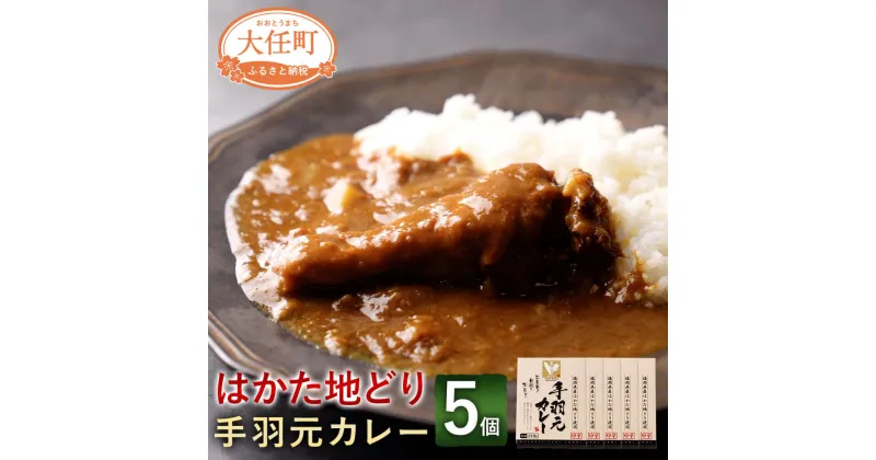 【ふるさと納税】はかた地どり 手羽元カレー 210g×5個 カレーギフト 中辛 鶏肉 手羽元 地鶏 お肉 カレー チキンカレー レトルトカレー 福岡県 大任町 送料無料