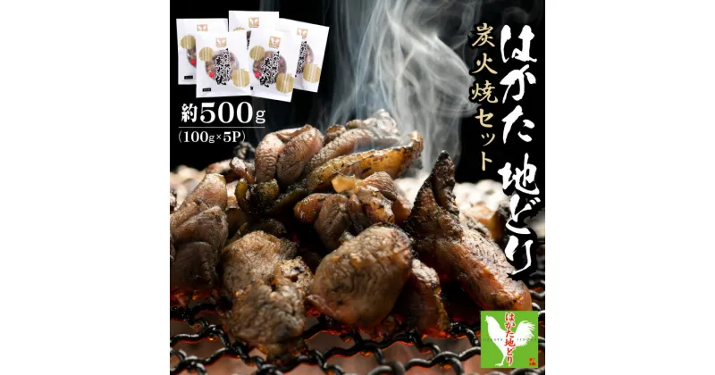 【ふるさと納税】はかた地どり 炭火焼 セット 500g （ 100g × 5p ） お肉 肉 鶏肉 地鶏 国産 九州産 福岡県 福岡 赤村 Y42