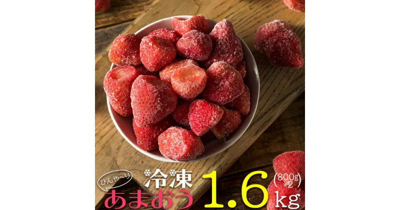 【ふるさと納税】【 冷凍 】 博多 あまおう 1.6kg（800g×2袋）いちご 苺 福岡県 赤村 最新 博多あまおう アイス スイーツ 不揃い お得 　2L1-S