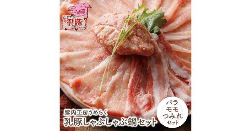 【ふるさと納税】乳豚しゃぶしゃぶ鍋Bセット(バラ・モモ・つみれ) 豚肉工房うめちく 豚 ブランド肉 セット ギフト 国産 送料無料 U04-05