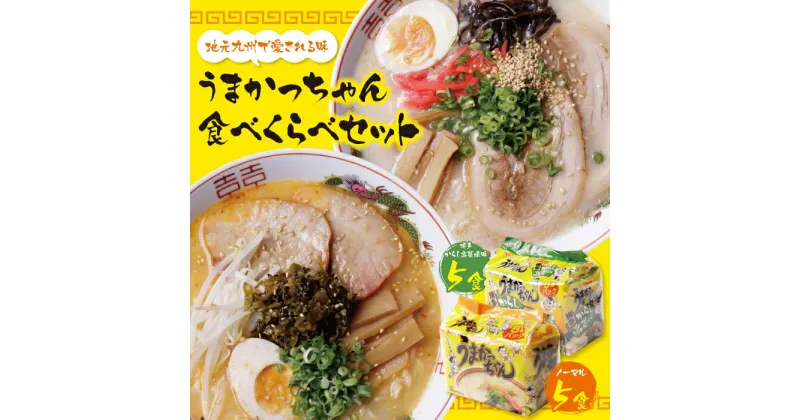 【ふるさと納税】うまかっちゃん 博多からし高菜・豚骨ラーメン食べ比べセット（5食×2）計10食 博多ラーメン とんこつ インスタント 袋ラーメン ご当地 拉麺 高菜 福岡 送料無料 U55-06