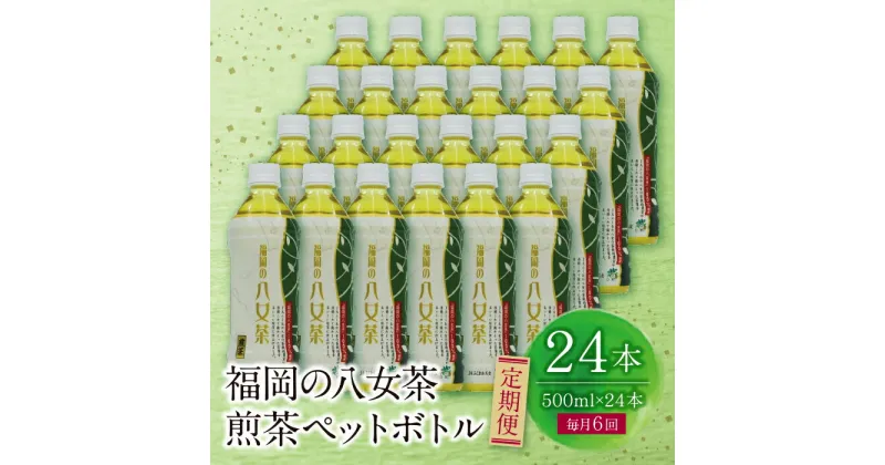 【ふるさと納税】【定期便】福岡の八女茶 煎茶ペットボトル(24本)定期便(毎月×6回) お茶 ドリンク 飲料 八女茶 定期便 日常 U26-82