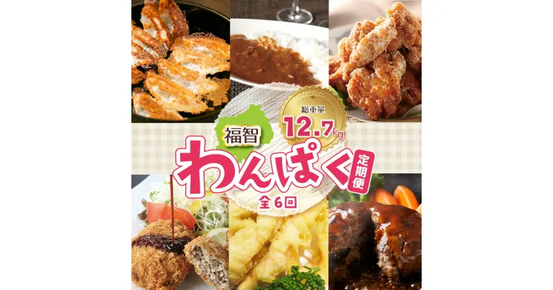 【ふるさと納税】福智わんぱく定期便（隔月・年6回）福岡 惣菜 ハンバーグ 唐揚げ 餃子 とり天 メンチカツ カレー セット 定期便 たちばな 若杉 はかた一番どり 送料無料 U99-84