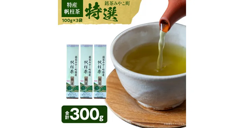 【ふるさと納税】＜銘茶みやこ町特産・帆柱茶＞特選（100g×3袋）福岡県 お茶 日本茶 緑茶 お土産 伝統 茶葉