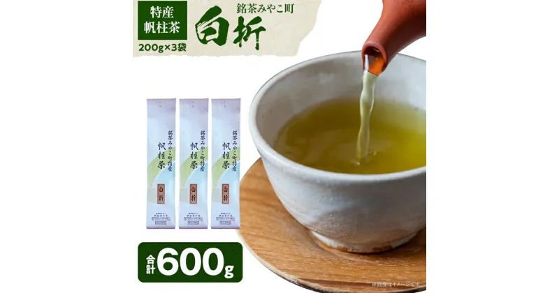 【ふるさと納税】＜銘茶みやこ町特産・帆柱茶＞白折（200g×3袋）福岡県 お茶 日本茶 緑茶 お土産 伝統 茶葉