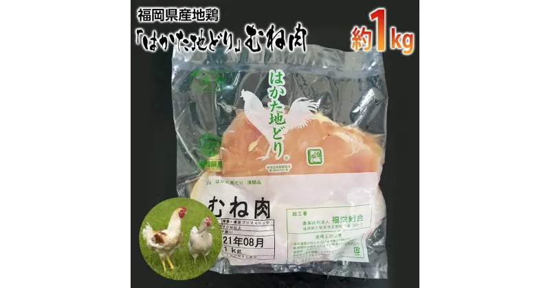 【ふるさと納税】福岡県産地鶏「はかた地どり」むね肉 約1kg 福岡県産地鶏「はかた地どり」むね肉 約1kg