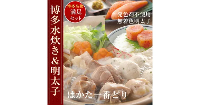 【ふるさと納税】博多水炊き(2～3人前)と無着色辛子明太子(600g)満足セット(吉富町)【配送不可地域：離島】【1366886】