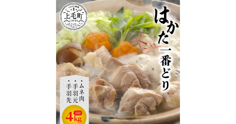 【ふるさと納税】TAR0201　福岡県産　はかた一番どり　4kgセット