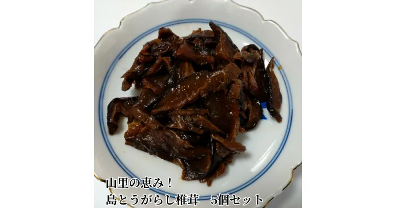 【ふるさと納税】山里の恵み！島とうがらし椎茸5個セット T05804