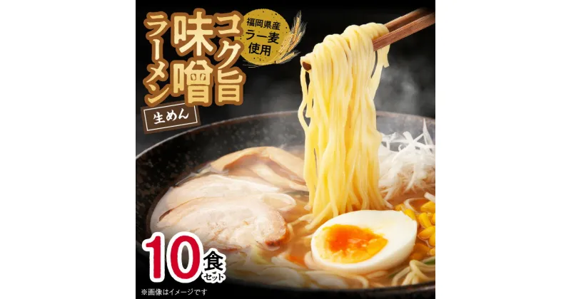 【ふるさと納税】味噌ラーメン 10食 福岡県産 ラー麦 使用 コク旨 味噌 ラーメン 麺 スープ セット 深いコク 旨み お昼ごはん グルメ ご当地 常温 九州 食品 福岡県 上毛町 ペグコーポレーション お取り寄せ 送料無料